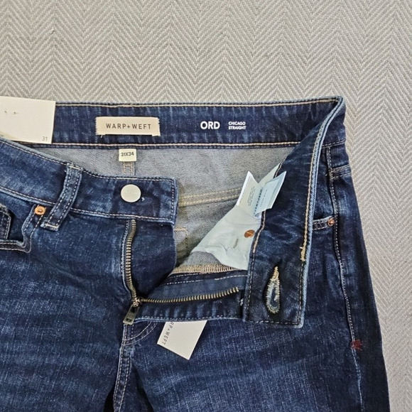 Warp + Weft Ord Chicago Straight Jeans Men's Size 31x34 New with tags! - Picture 13 of 16